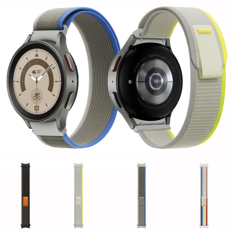 For Samsung Galaxy Watch4 / 5 / 5 Pro Loop Nylon Watch Band(Black Gray) by buy2fix