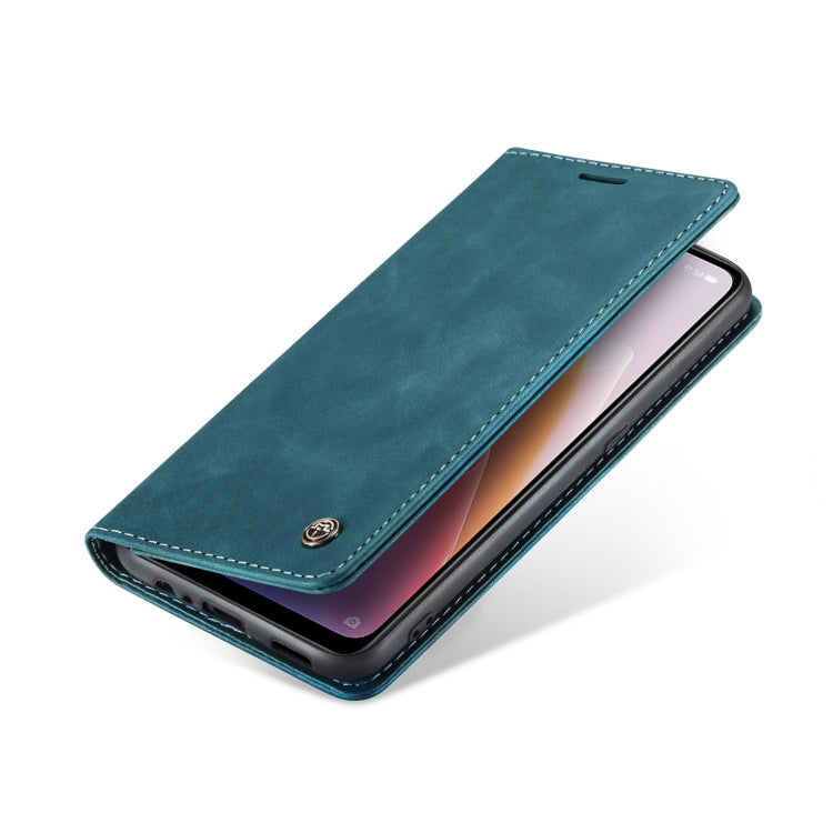 CaseMe 013 Multifunctional Horizontal Flip Leather Phone Case For OPPO Reno7 Z Global/Reno7 Lite Global/Reno8 Lite Global/F21 Pro 5G Global/Reno8 Z Global(Blue) by CaseMe