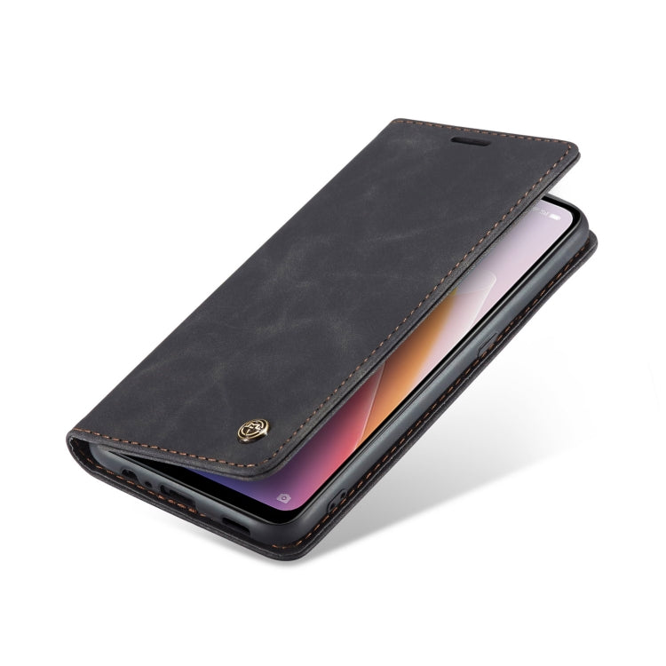 CaseMe 013 Multifunctional Horizontal Flip Leather Phone Case For OPPO Reno7 Z Global/Reno7 Lite Global/Reno8 Lite Global/F21 Pro 5G Global/Reno8 Z Global(Black) by CaseMe
