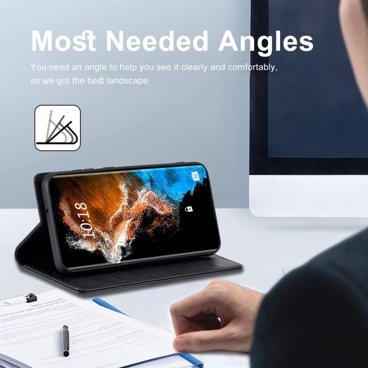 For Samsung Galaxy S23 5G LC.IMEEKE RFID Anti-theft Leather Phone Case(Black) by LC.IMEEKE