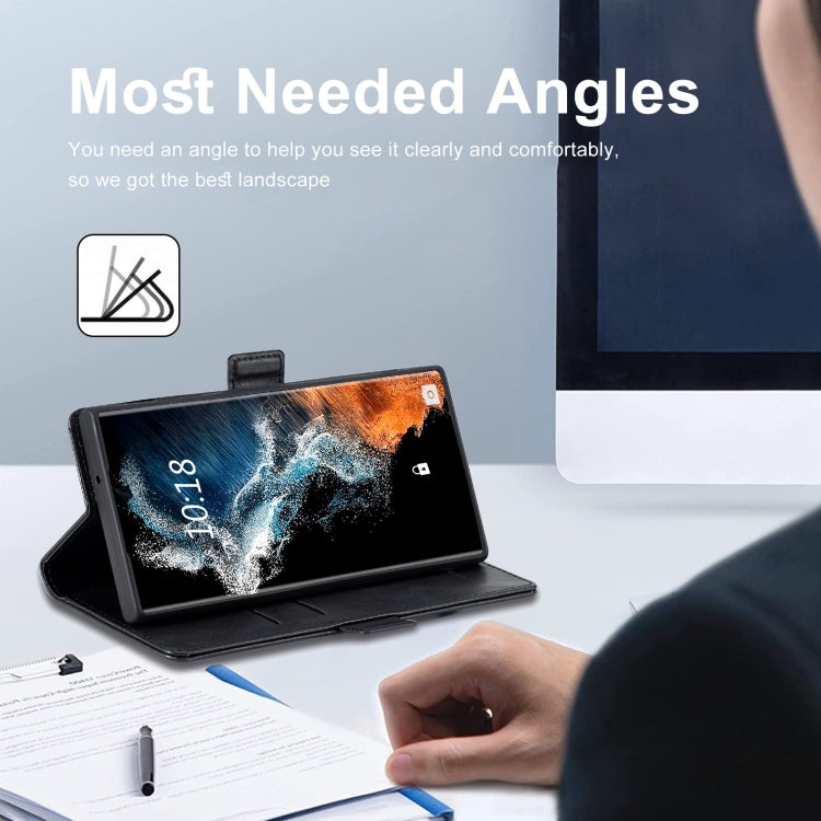 For Samsung Galaxy S23 Ultra 5G LC.IMEEKE RFID Anti-theft Leather Phone Case(Black) by LC.IMEEKE