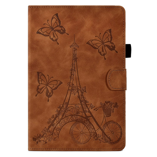 For Samsung Galaxy Tab A 8.0 T350 Tower Embossed Leather Smart Tablet Case(Brown) by buy2fix