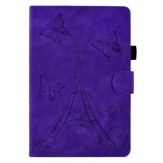 For Samsung Galaxy Tab A 8.0 T350 Tower Embossed Leather Smart Tablet Case(Purple) by buy2fix