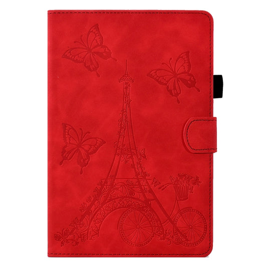 For Samsung Galaxy Tab A 8.0 T350 Tower Embossed Leather Smart Tablet Case(Red) by buy2fix
