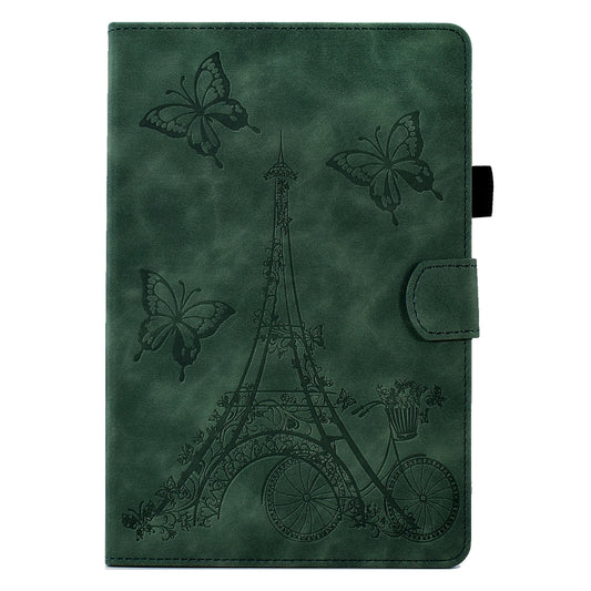 For Samsung Galaxy Tab A 8.0 T350 Tower Embossed Leather Smart Tablet Case(Green) by buy2fix