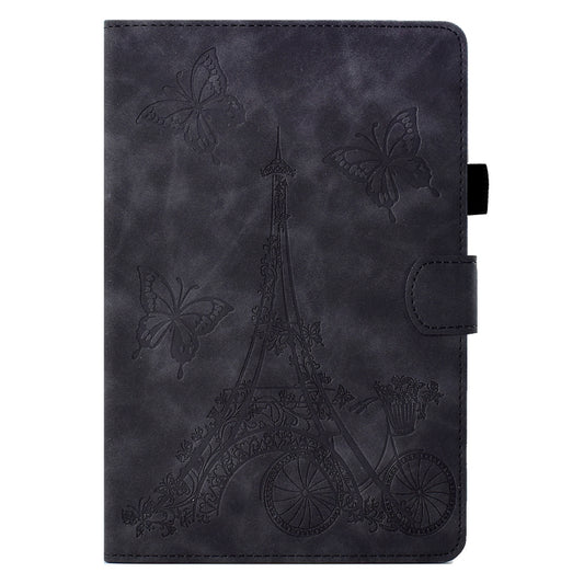 For Samsung Galaxy Tab A 8.0 T350 Tower Embossed Leather Smart Tablet Case(Black) by buy2fix