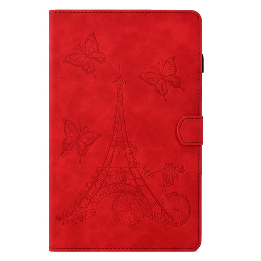 For Samsung Galaxy Tab A 10.1 2016 T580 Tower Embossed Leather Smart Tablet Case(Red) by buy2fix