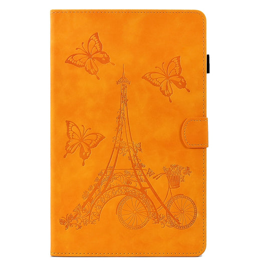 For Samsung Galaxy Tab A 10.1 2016 T580 Tower Embossed Leather Smart Tablet Case(Khaki) by buy2fix