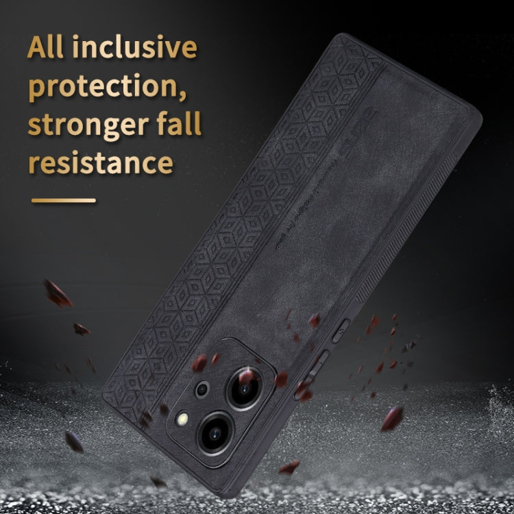 For Honor 80 SE AZNS 3D Embossed Skin Feel Phone Case(Brown) - Honor Cases by AZNS | Online Shopping UK | buy2fix