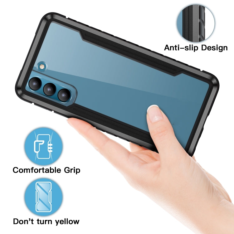 For Samsung Galaxy S23+ 5G iPAKY Thunder Series Aluminum Frame + TPU Bumper + Clear PC Shockproof Phone Case(Black) - Galaxy S23+ 5G Cases by iPAKY | Online Shopping UK | buy2fix