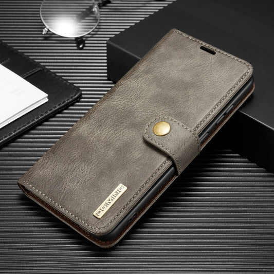 For Galaxy S20+ DG.MING Crazy Horse Texture Flip Detachable Magnetic Leather Case with Holder & Card Slots & Wallet(Grey) by DG.MING