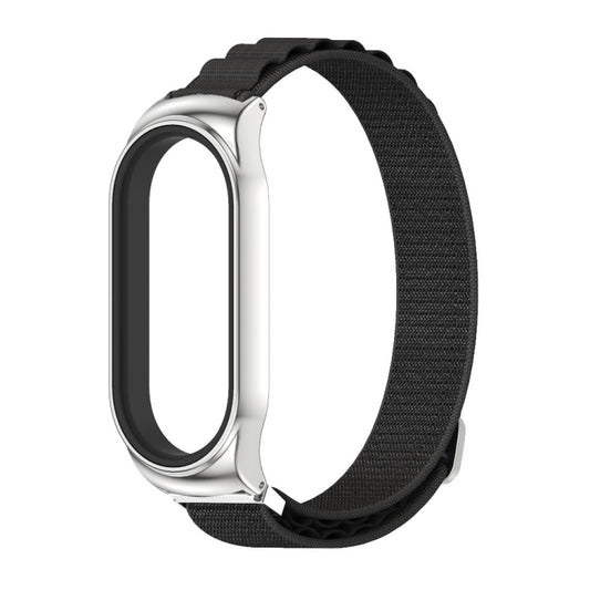 For Xiaomi Mi Band 7 / 7 NFC MIJOBS CS Nylon Breathable Watch Band(Black Silver) by MIJOBS