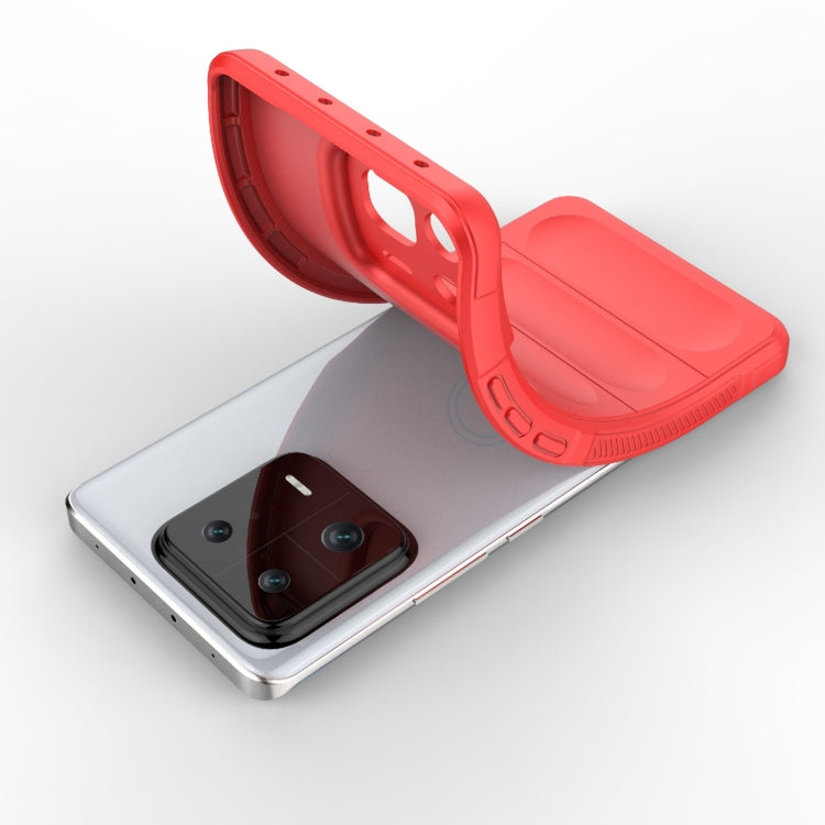 For Xiaomi 13 Pro 5G Magic Shield TPU + Flannel Phone Case(Red) by buy2fix