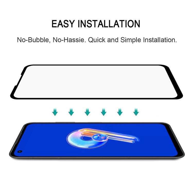 For Asus Zenfone 9 Full Glue Full Cover Screen Protector Tempered Glass Film by buy2fix
