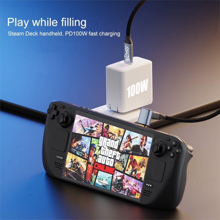 For Steam Deck Gen2 100W USB-C/Type-C Male to USB-C/Type-C Male Stereo Curved Data Cable, Length:1.5m by buy2fix