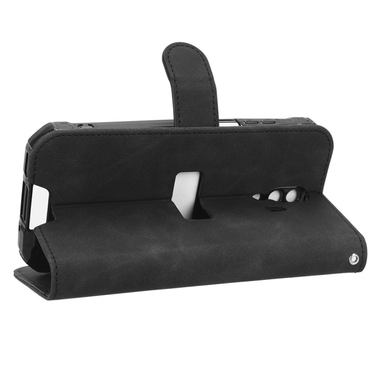 For Blackview BV7200 Skin Feel Magnetic Flip Leather Phone Case(Black) by buy2fix