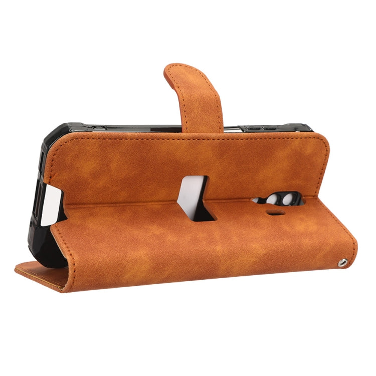 For Blackview BV7200 Skin Feel Magnetic Flip Leather Phone Case(Brown) by buy2fix