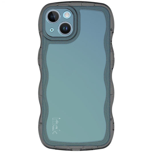 For iPhone 14 Plus IMAK UX-8 Series Transparent Shockproof TPU Phone Case(Transparent Black) by imak