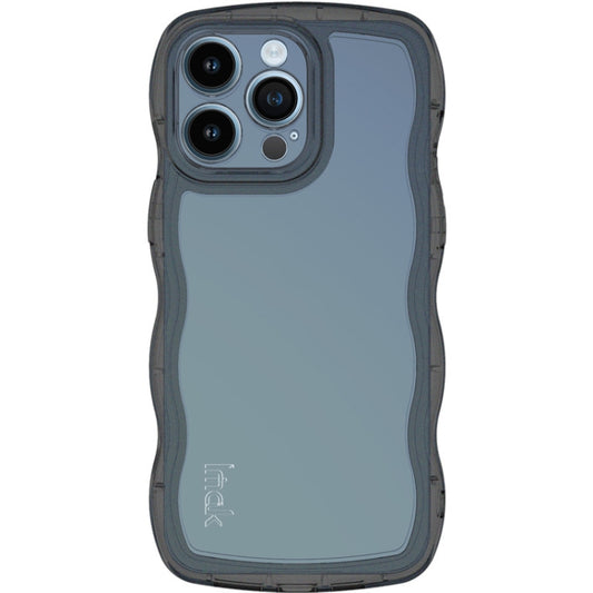 For iPhone 14 Pro Max IMAK UX-8 Series Transparent Shockproof TPU Phone Case(Transparent Black) by imak