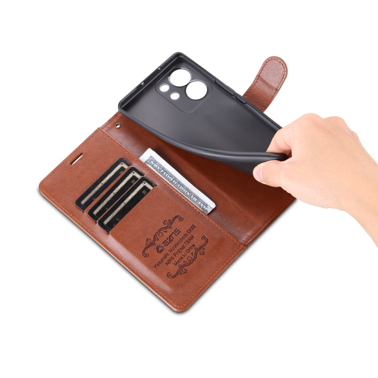 For Honor 80 SE AZNS Sheepskin Texture Flip Leather Phone Case(Brown) by AZNS