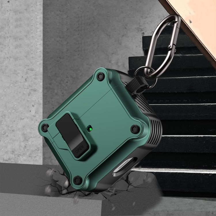 For AirPods 3 Eagle Shockproof Earphone Protective Case with Switch(Army Green) by buy2fix