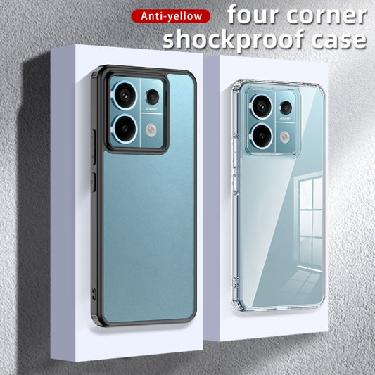 For Xiaomi Redmi Note 13 Pro Armor Clear TPU Hard PC Phone Case(Matte Black) by buy2fix