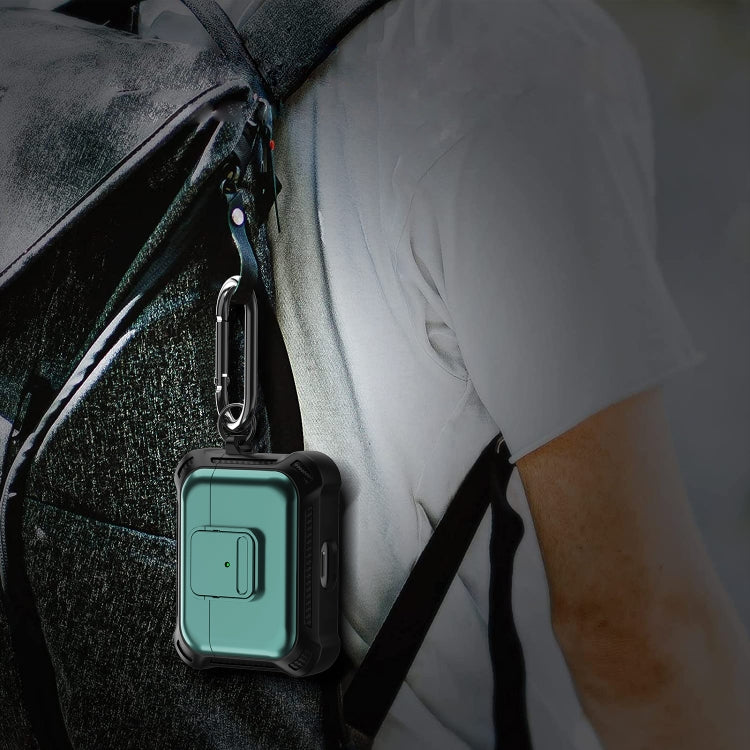 For AirPods Pro TPU + PC Shockproof Earphone Protective Case with Switch(White) by buy2fix