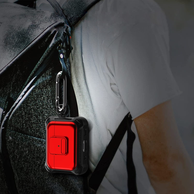 For AirPods Pro 2 TPU + PC Shockproof Earphone Protective Case with Switch(White) by buy2fix