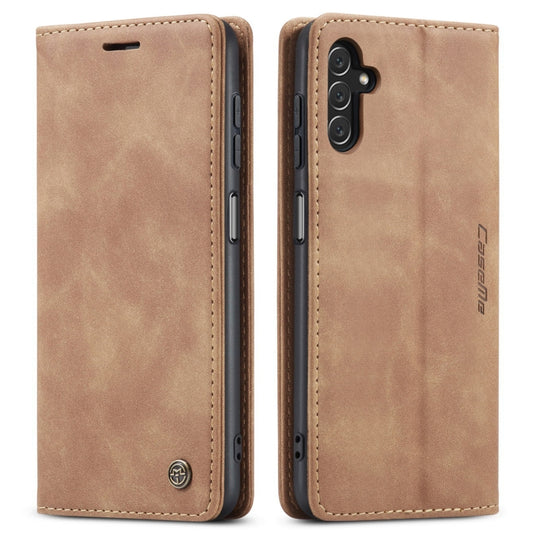 For Samsung Galaxy A14 5G CaseMe 013 Multifunctional Horizontal Flip Leather Phone Case(Brown) by CaseMe