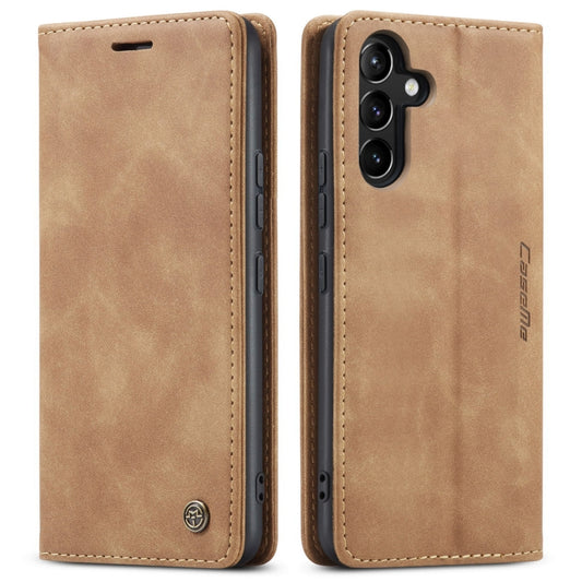 For Samsung Galaxy A54 CaseMe 013 Multifunctional Horizontal Flip Leather Phone Case(Brown) by CaseMe