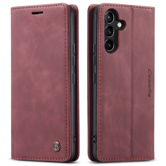 For Samsung Galaxy A54 CaseMe 013 Multifunctional Horizontal Flip Leather Phone Case(Wine Red) by CaseMe
