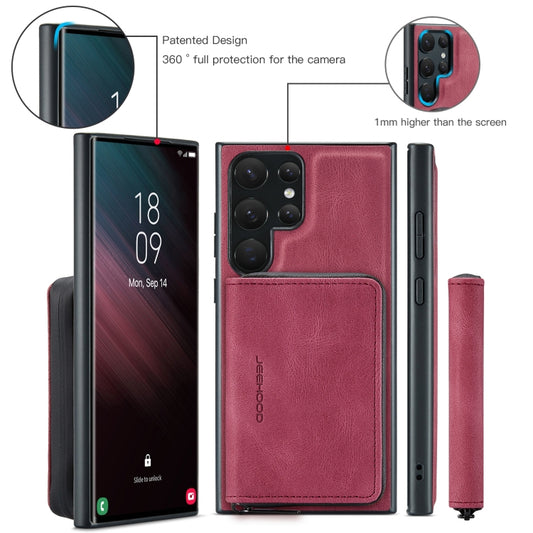 For Samsung Galaxy S23 Ultra 5G JEEHOOD Magnetic Zipper Horizontal Flip Leather Phone Case(Red) - Galaxy S23 Ultra 5G Cases by JEEHOOD | Online Shopping UK | buy2fix