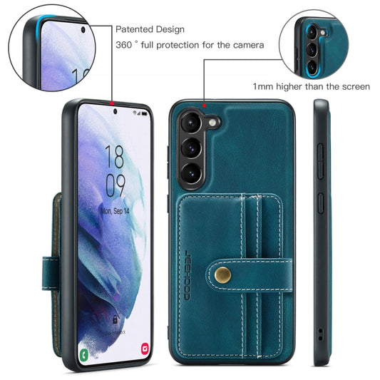 For Samsung Galaxy S24 5G JEEHOOD RFID Blocking Anti-Theft Magnetic Phone Case(Blue) by JEEHOOD