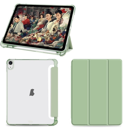For iPad Air 2020 / 2022 10.9 3-fold Shockproof Smart Leather Tablet Case(Green) - iPad Air (2022) / (2020) 10.9 Cases by buy2fix | Online Shopping UK | buy2fix