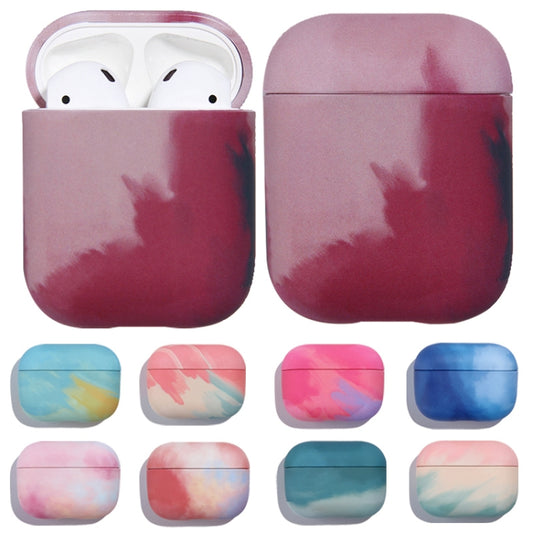 For AirPods 1 / 2 Ink Painting Water Sticker PC Earphone Case(Ink Rainbow) by buy2fix