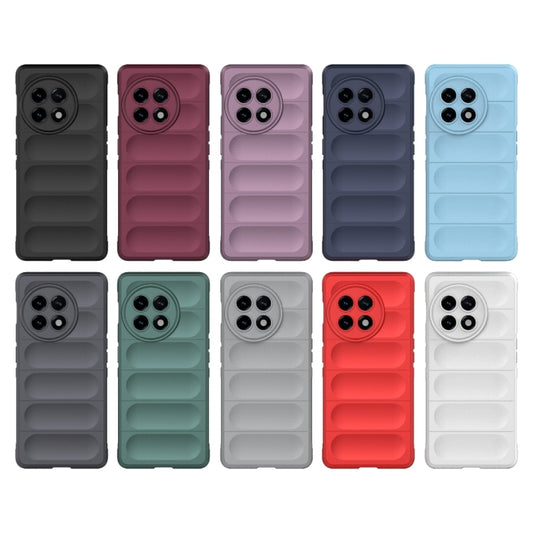 For OnePlus ACE 5G Magic Shield TPU + Flannel Phone Case(Dark Green) by buy2fix