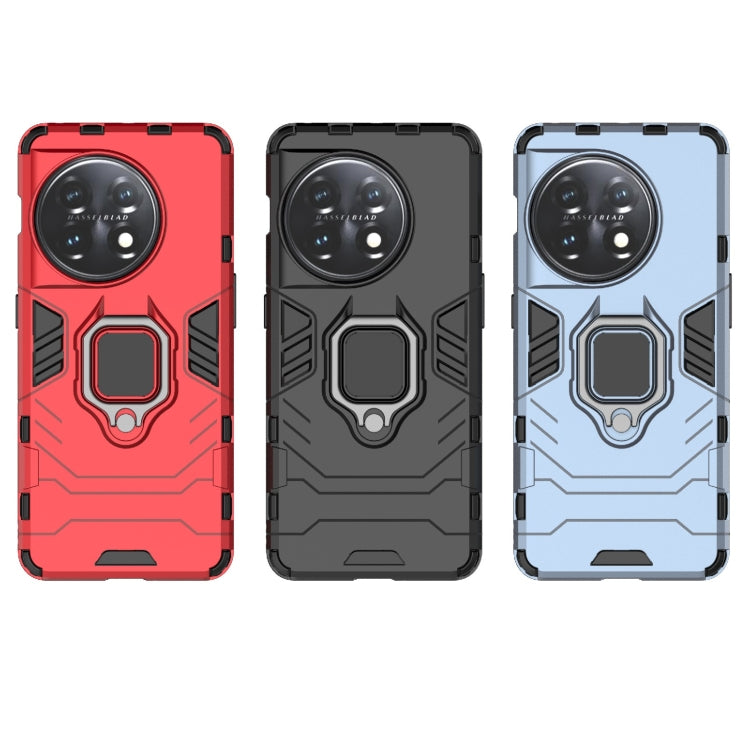For OnePlus 11 5G Magnetic Ring Holder PC + TPU Phone Case(Red) by buy2fix