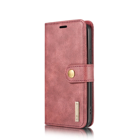 For iPhone 12/12 Pro DG.MING Crazy Horse Texture Detachable Magnetic Leather Case(Red) by DG.MING