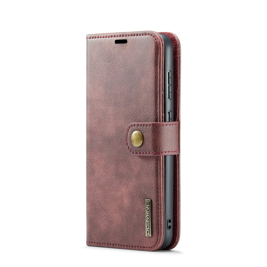 For Samsung Galaxy S23 5G DG.MING Crazy Horse Texture Detachable Magnetic Leather Case(Red) by DG.MING