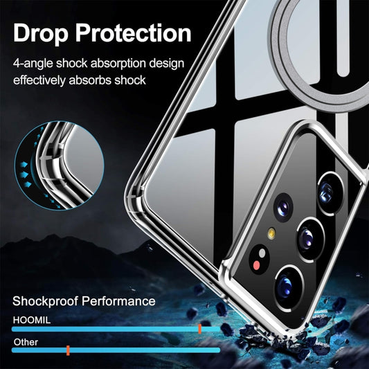 For Samsung Galaxy S21 Ultra 5G Transparent Frosted MagSafe Phone Case by buy2fix