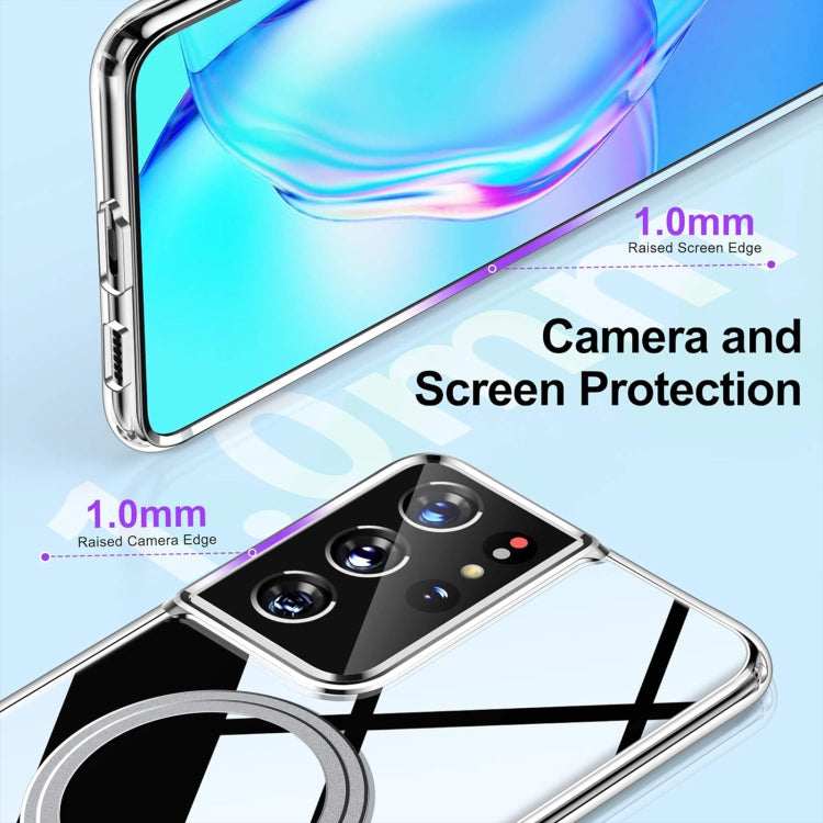 For Samsung Galaxy S21 Ultra 5G Transparent Frosted MagSafe Phone Case by buy2fix