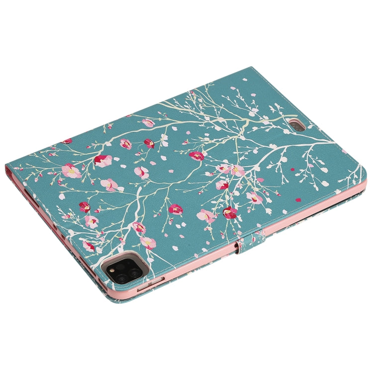 For iPad Pro 11 (2020) Colored Drawing Horizontal Flip Leather Tablet Case with Holder & Card Slot & Wallet(Apricot Blossom Tree) - iPad Pro 11 (2020) Cases by buy2fix | Online Shopping UK | buy2fix