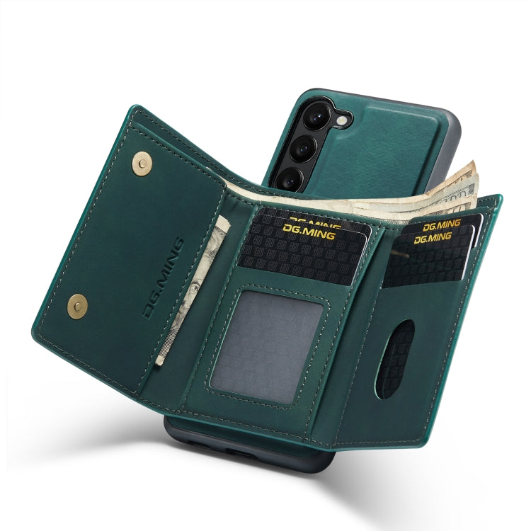 For Samsung Galaxy S23+ 5G DG.MING M1 Series 3-Fold Multi Card Wallet Phone Case(Green) by DG.MING