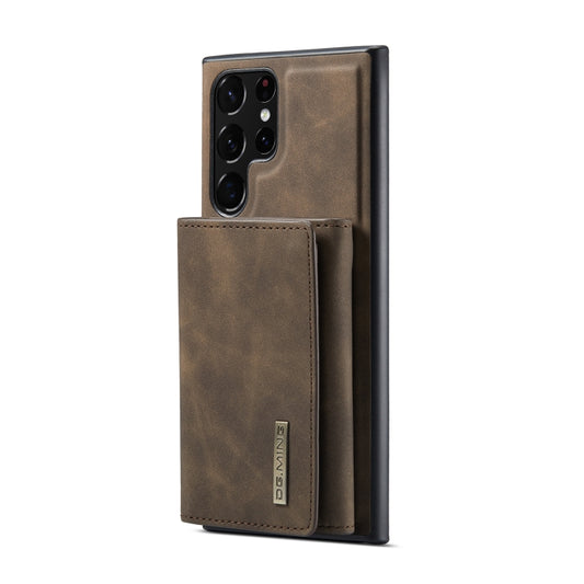 For Samsung Galaxy S23 Ultra 5G DG.MING M1 Series 3-Fold Multi Card Wallet Phone Case(Coffee) by DG.MING