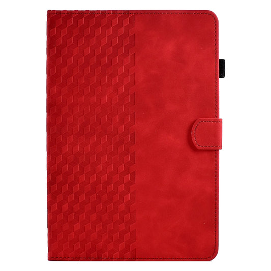For 8.0 inch Universal Tablet Rhombus Embossed Leather Case(Red) - 8 inch by buy2fix | Online Shopping UK | buy2fix