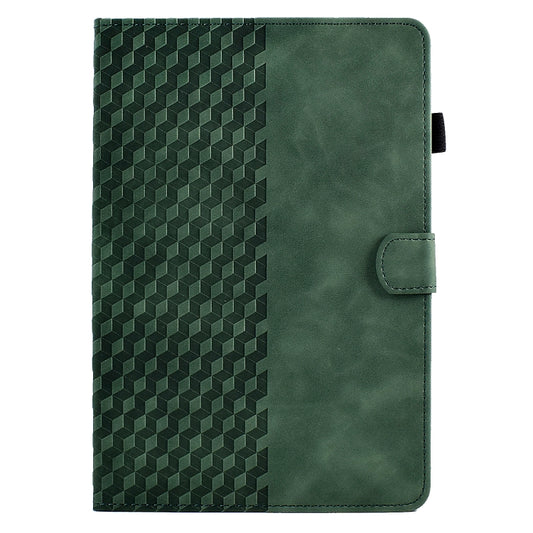 For 8.0 inch Universal Tablet Rhombus Embossed Leather Case(Green) - 8 inch by buy2fix | Online Shopping UK | buy2fix