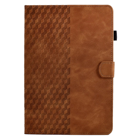 For 8.0 inch Universal Tablet Rhombus Embossed Leather Case(Brown) - 8 inch by buy2fix | Online Shopping UK | buy2fix