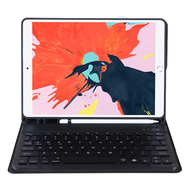 T102B For iPad Air / Pro 10.5 inch (2019) TPU Candy Color Ultra-thin Bluetooth Keyboard Tablet Case with Stand & Pen Slot(Black) by buy2fix