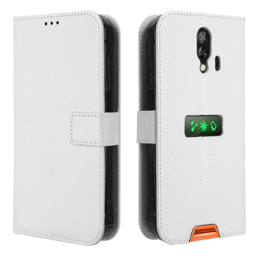 For Blackview BV7200 Diamond Texture Leather Phone Case(White) by buy2fix