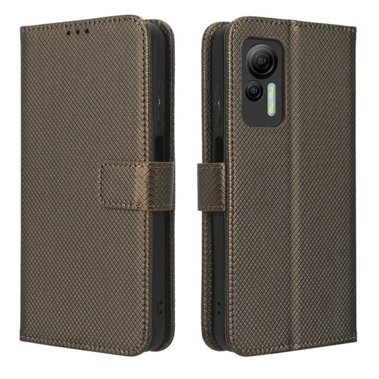 For Ulefone Note 14 Diamond Texture Leather Phone Case(Brown) by buy2fix